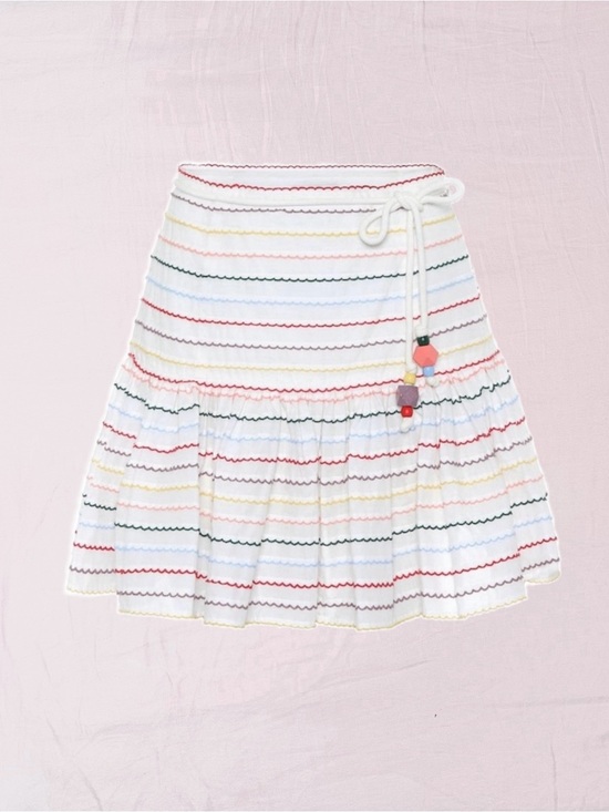 Zimmermann Dresses & Skirts - Zimmermann Skirt Zinnia Scallop Stripe